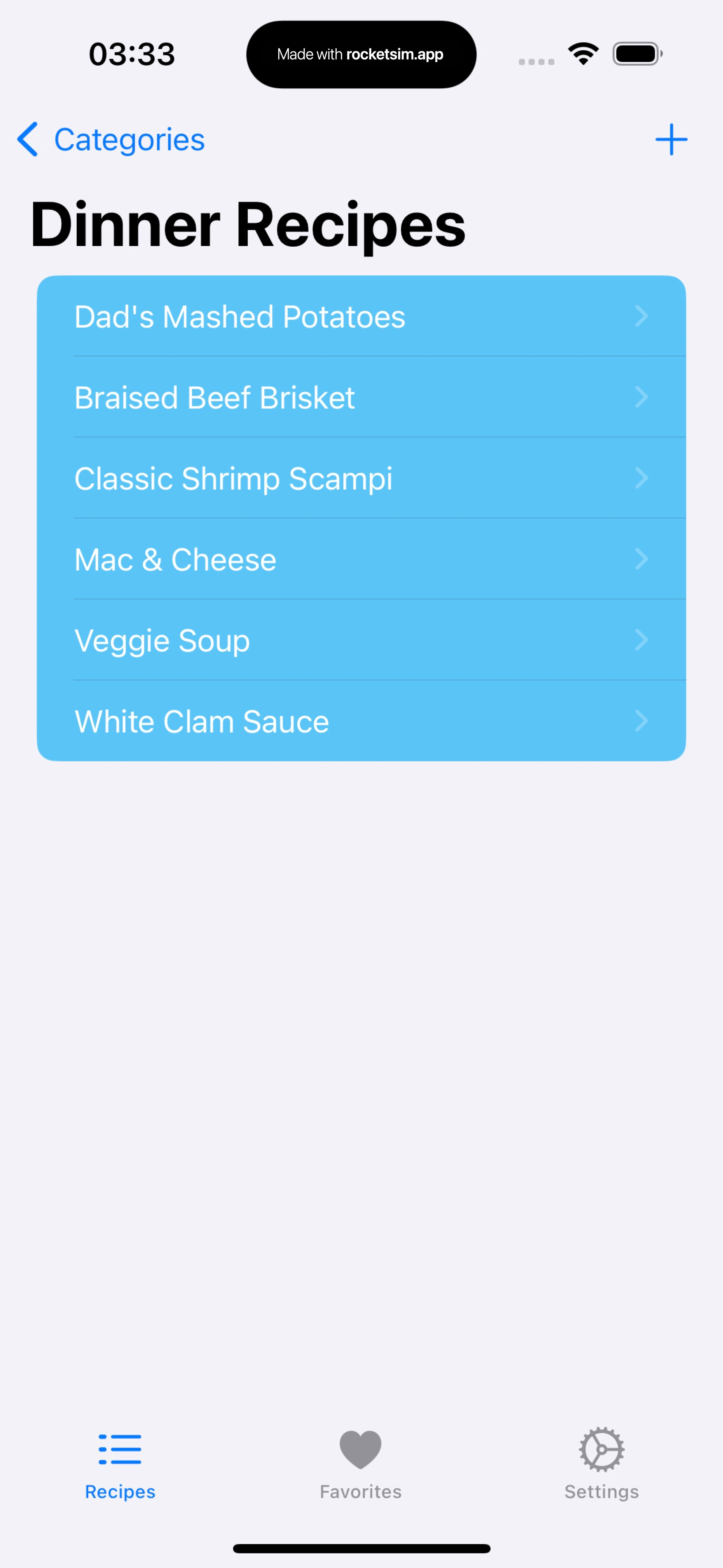 Recipe View