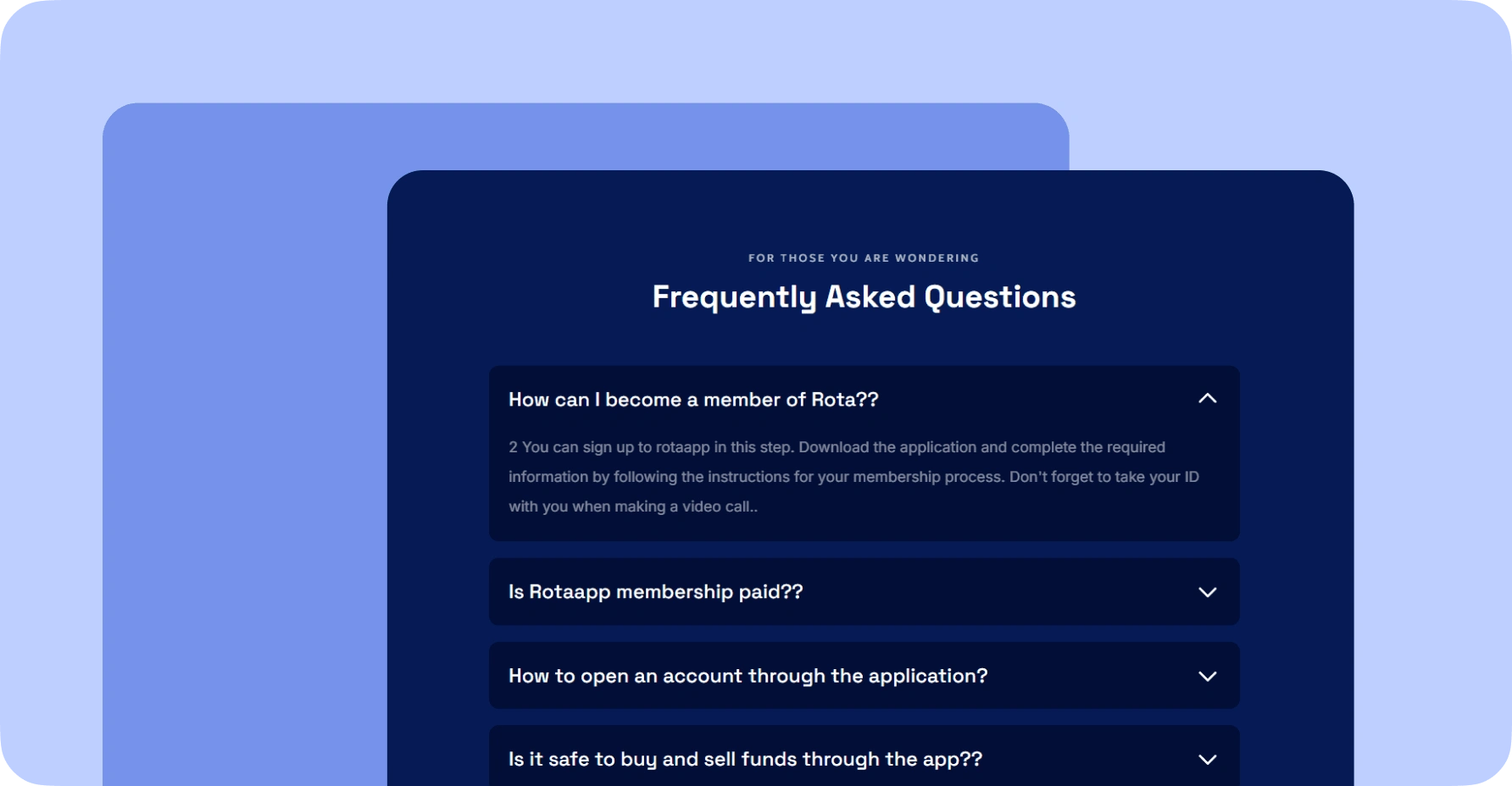 Frequently Asked Questions Section