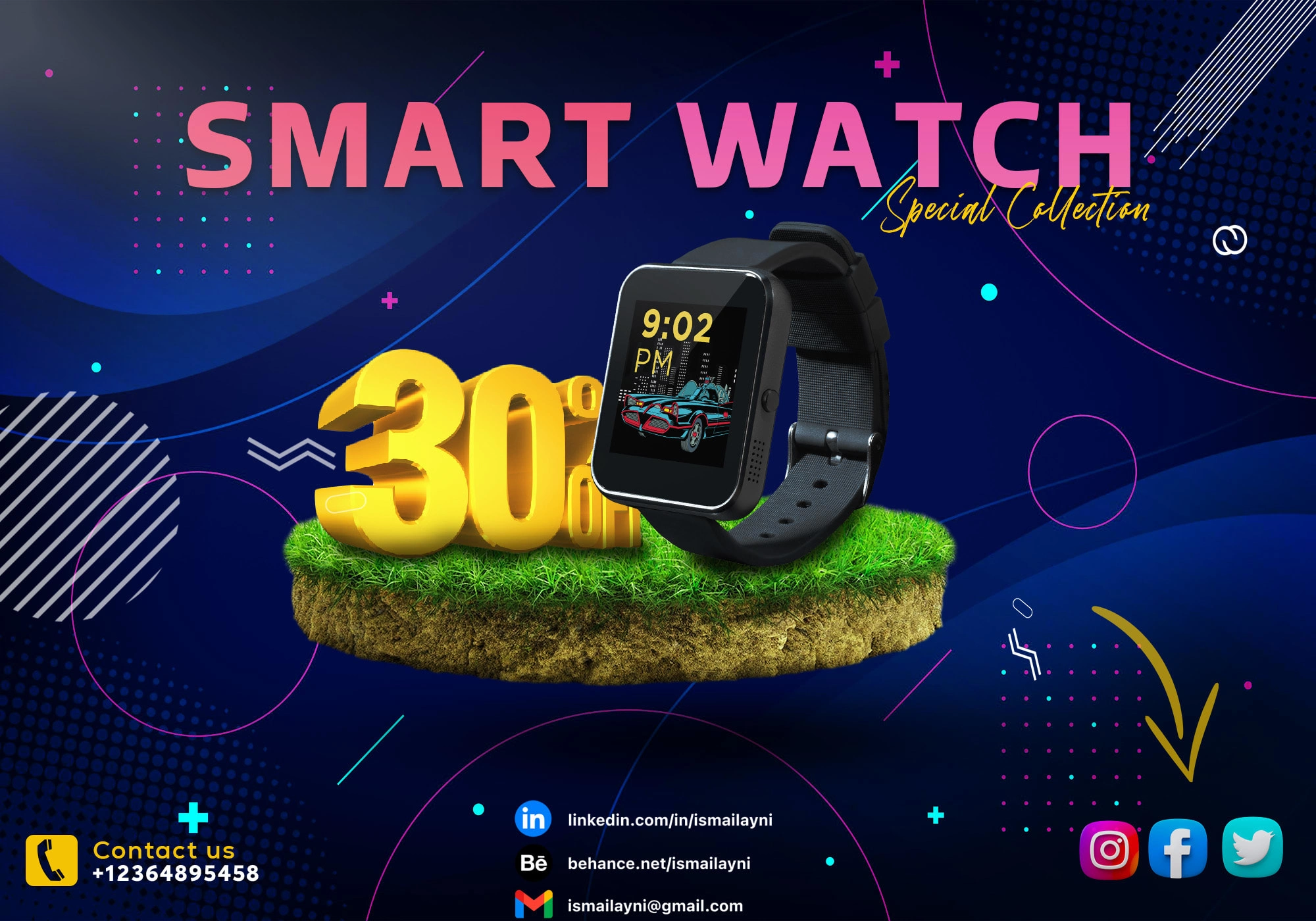 Smart Watch Social Media Design