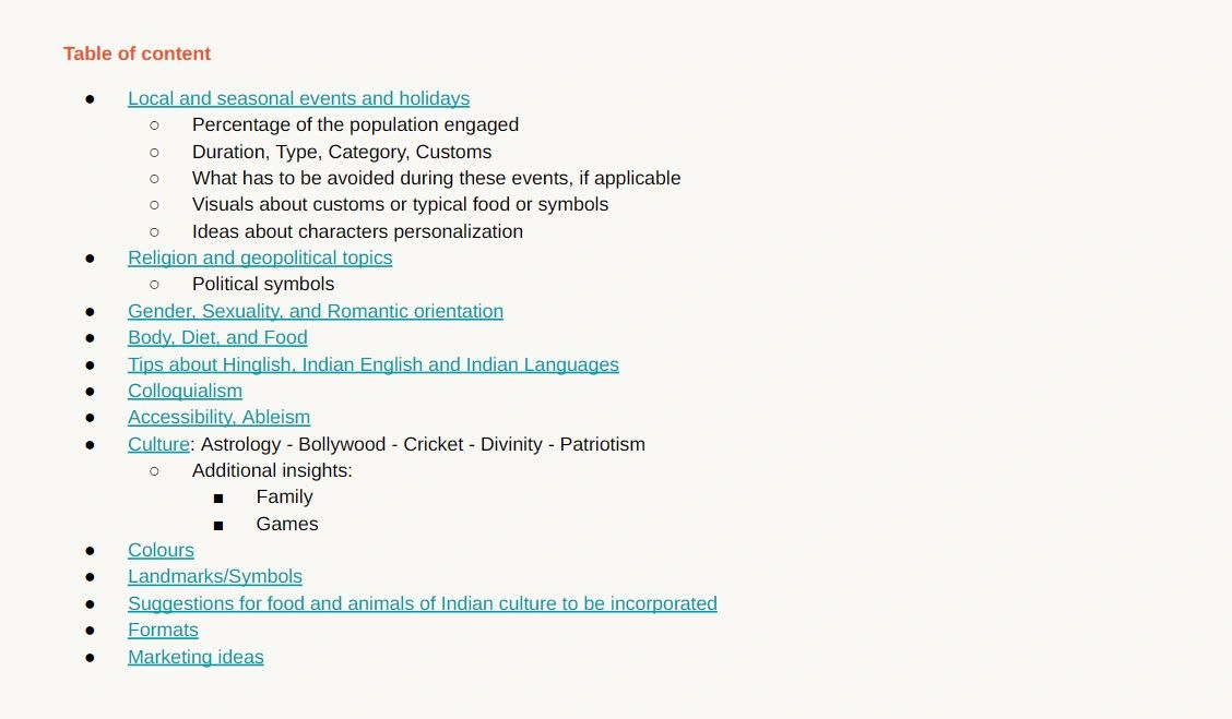 The various directions in which we conducted research.