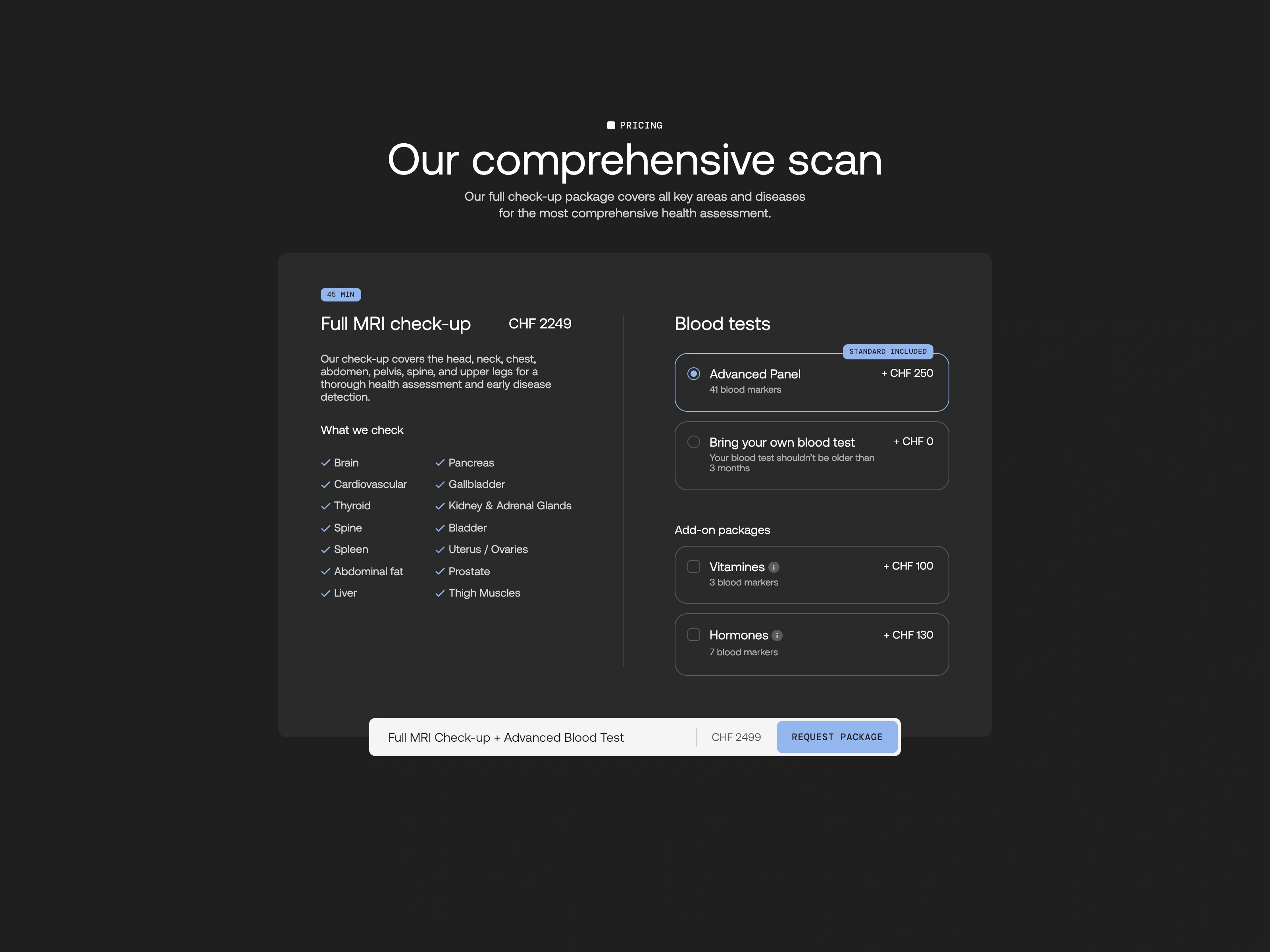 Dynamic Pricing Table