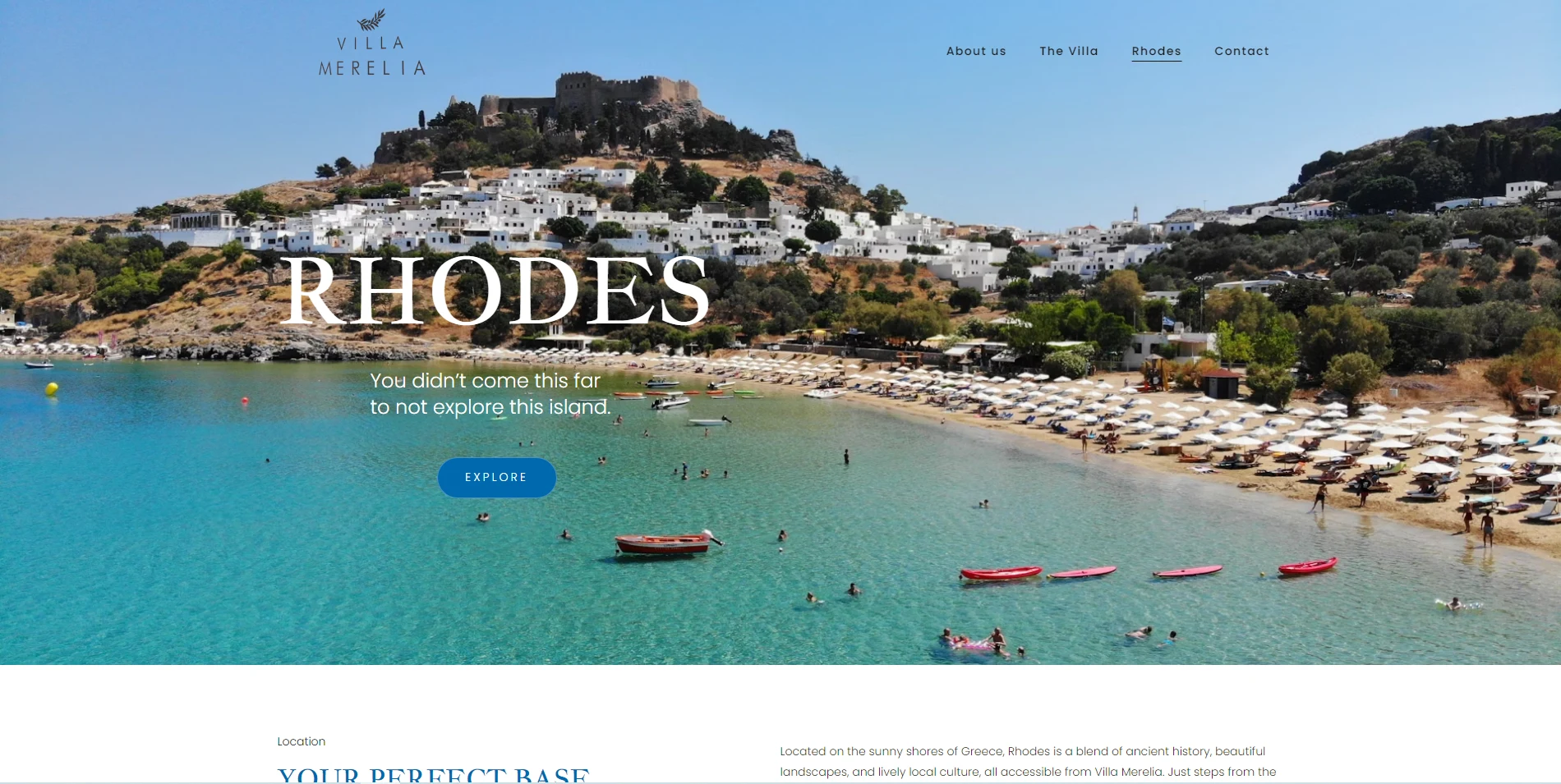 Subpage about the island of Rhodes