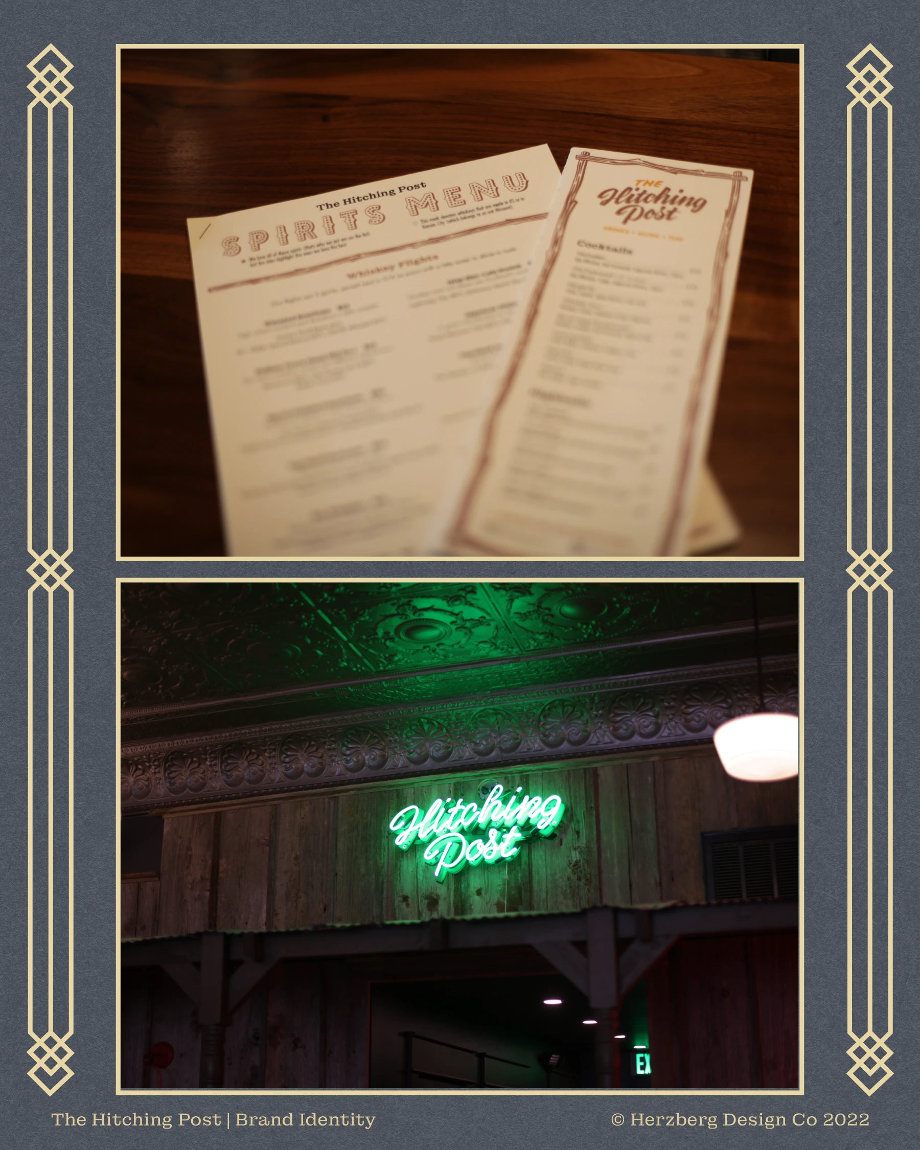 Menus and interior neon signage