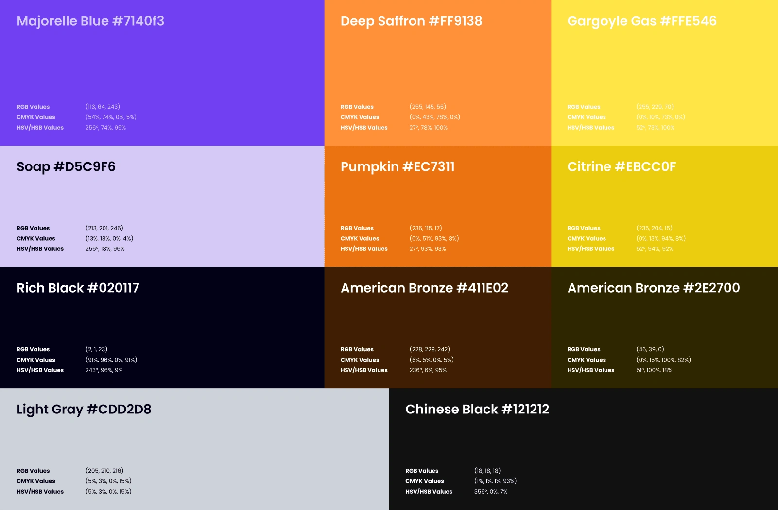 Brand color palette