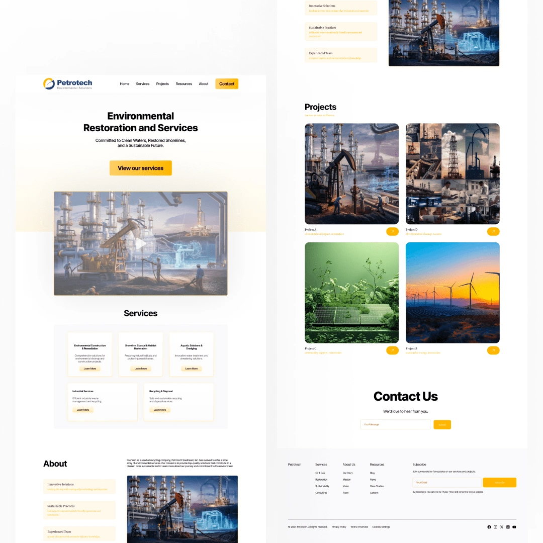 Petrotech Web Design Concept - Environmental Services