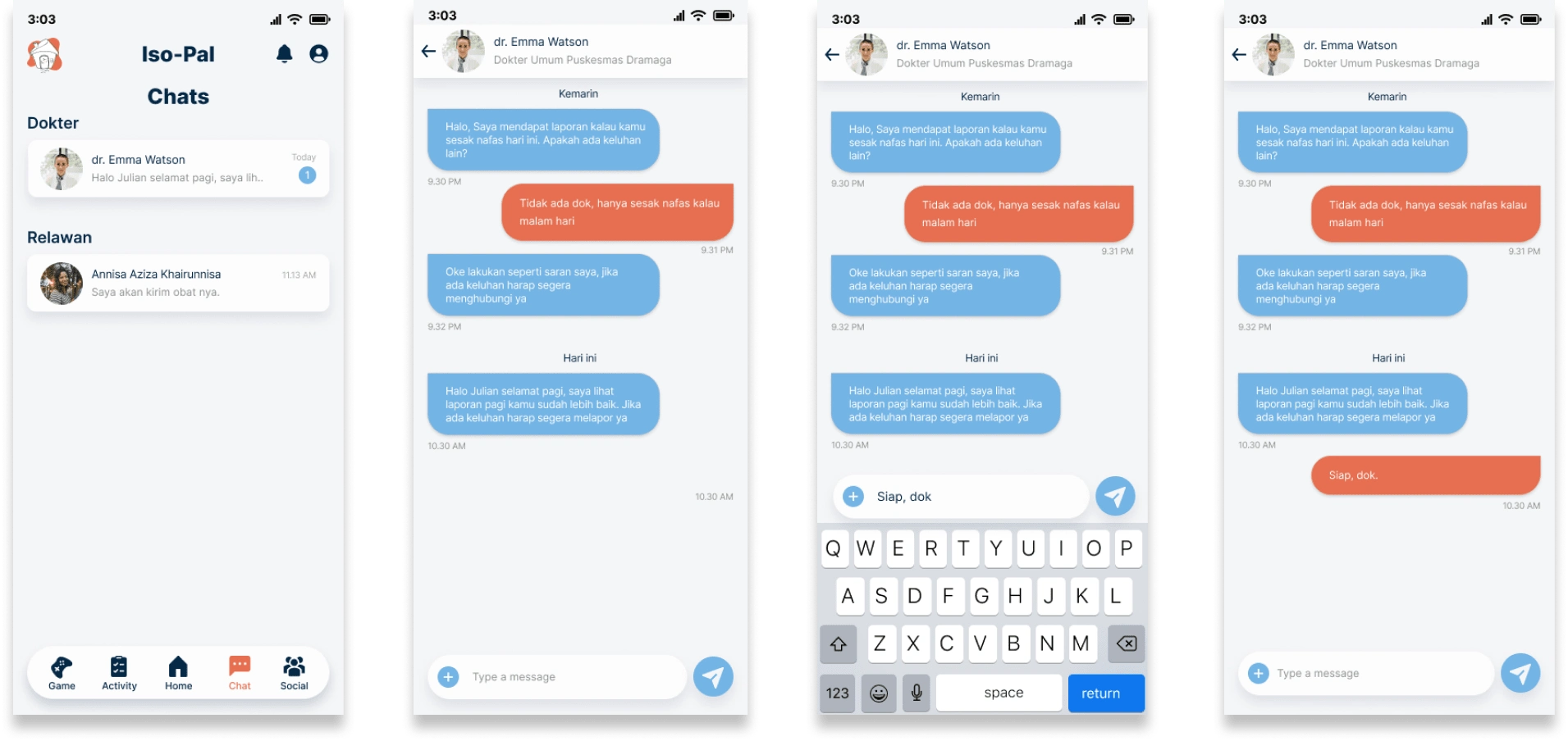 Feature - Chat: User communicate with doctors and volunteers