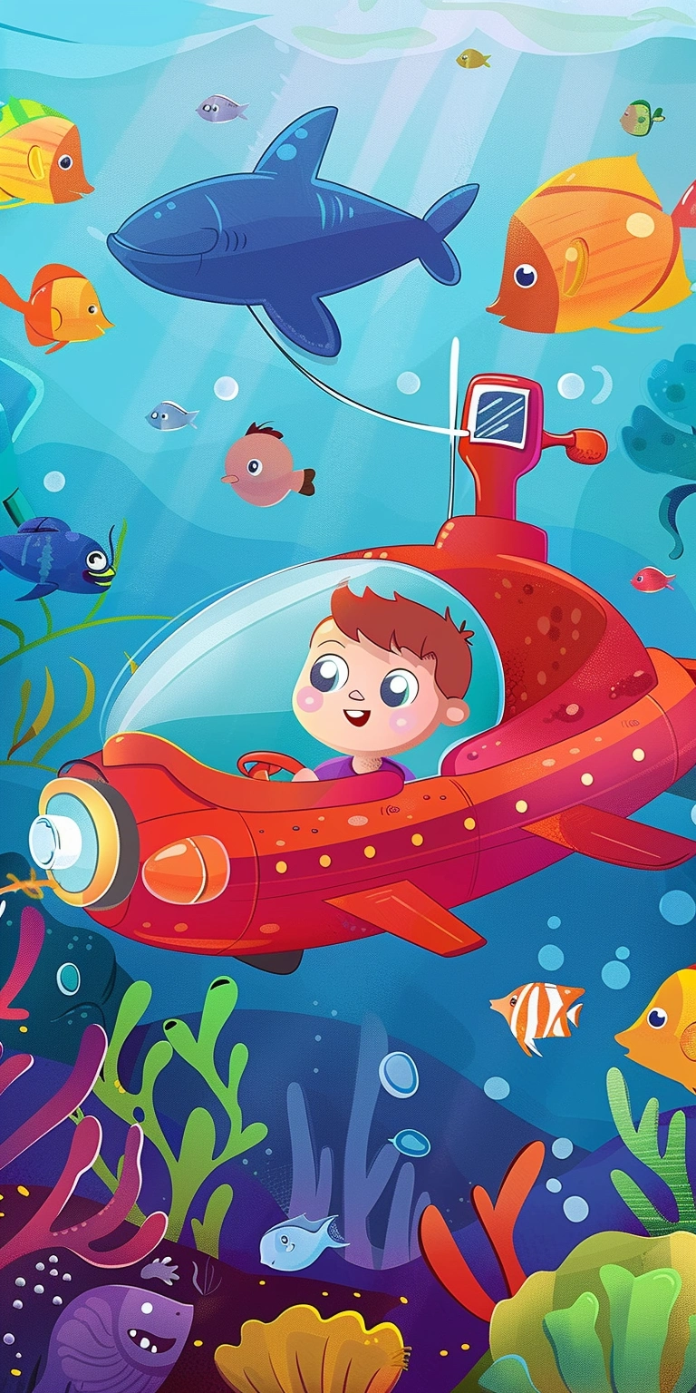 Illustration of underwater adventure