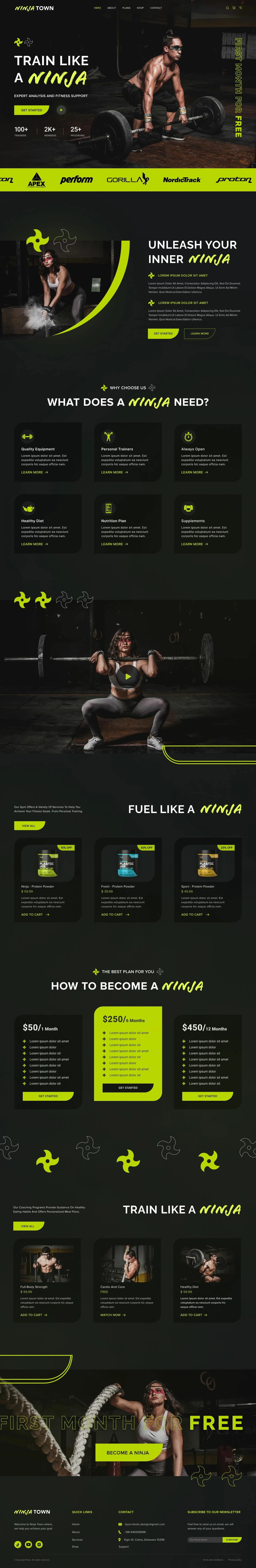 
Ninja Town offers coaching, supplements, and gym memberships to help you reach your fitness goals and unlock your full potential.