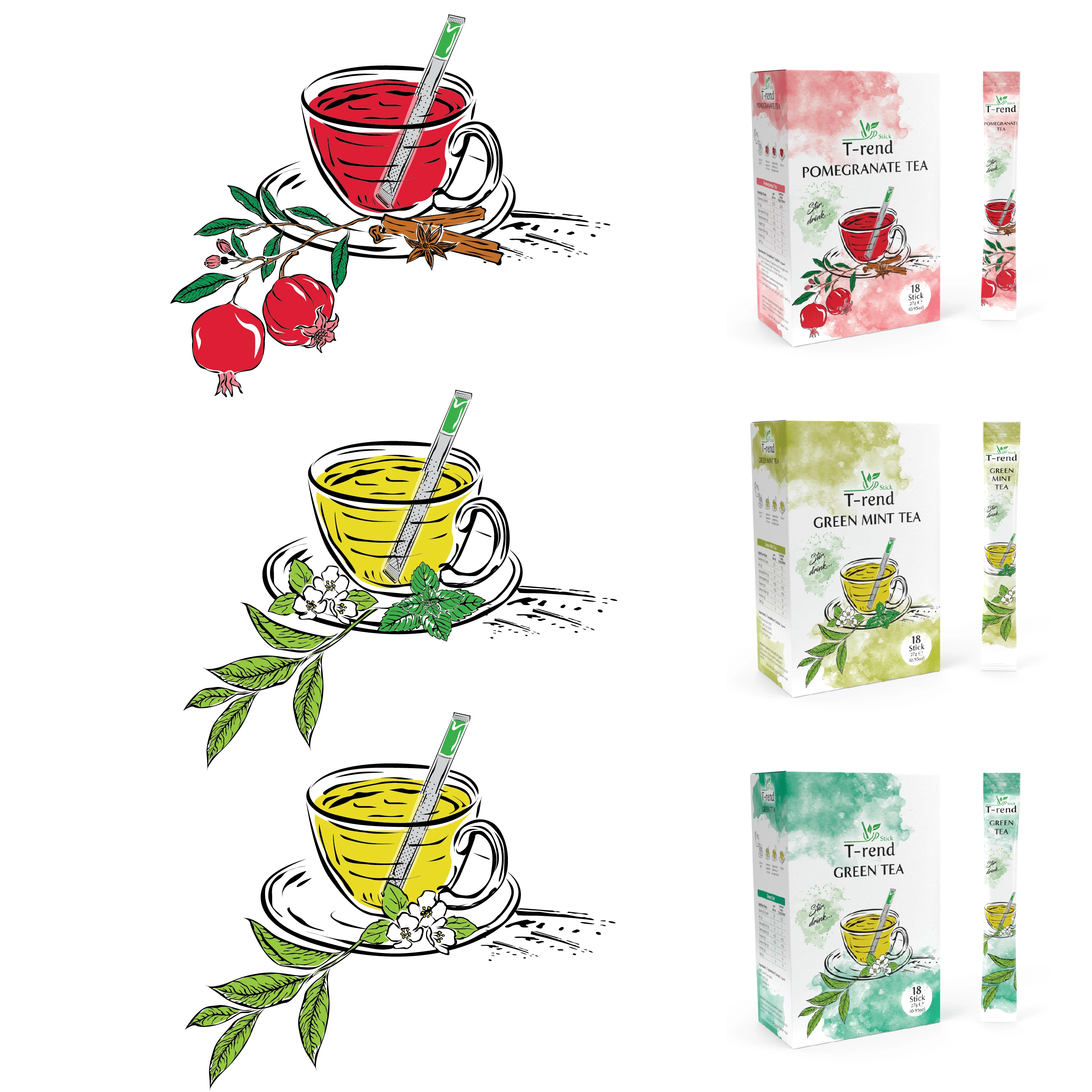 Vector Illustration For the Tea Brand