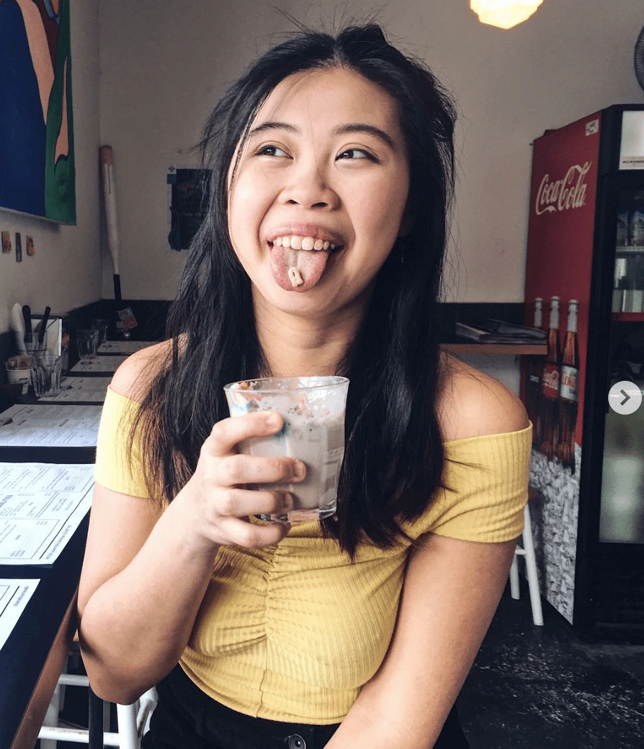 Me at Cafe Melbourne with a cereal latte!