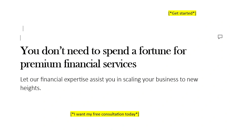 Headline and Sub-headline for a Fractional CFO landing page