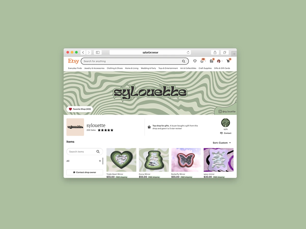 Etsy Website Banner