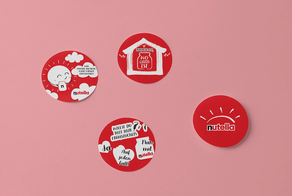 Coaster Set Design for nutella