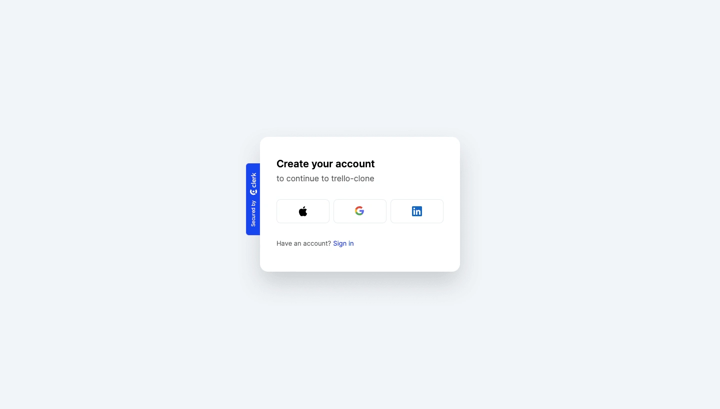 create new account page