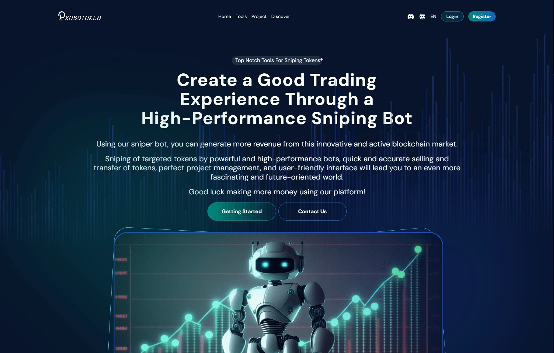 Landing page of the launchpad