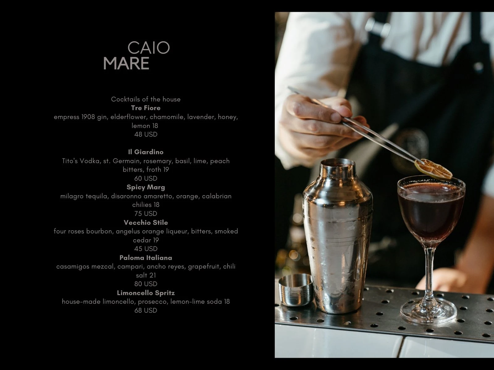 Cocktail Menu 