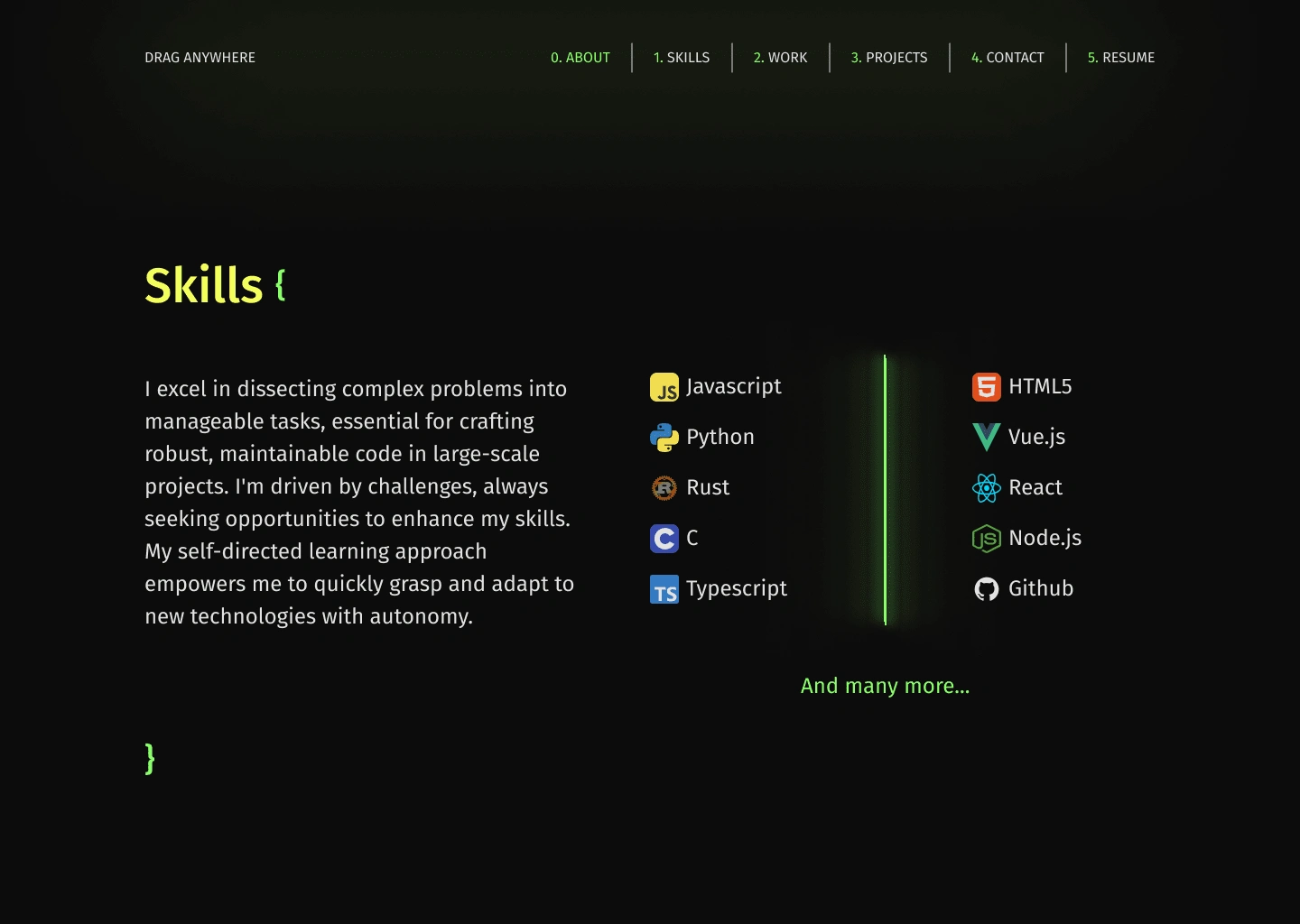 New Skills Section