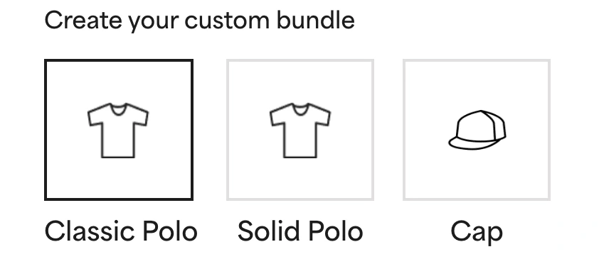 Bundle Builder - Product Categories