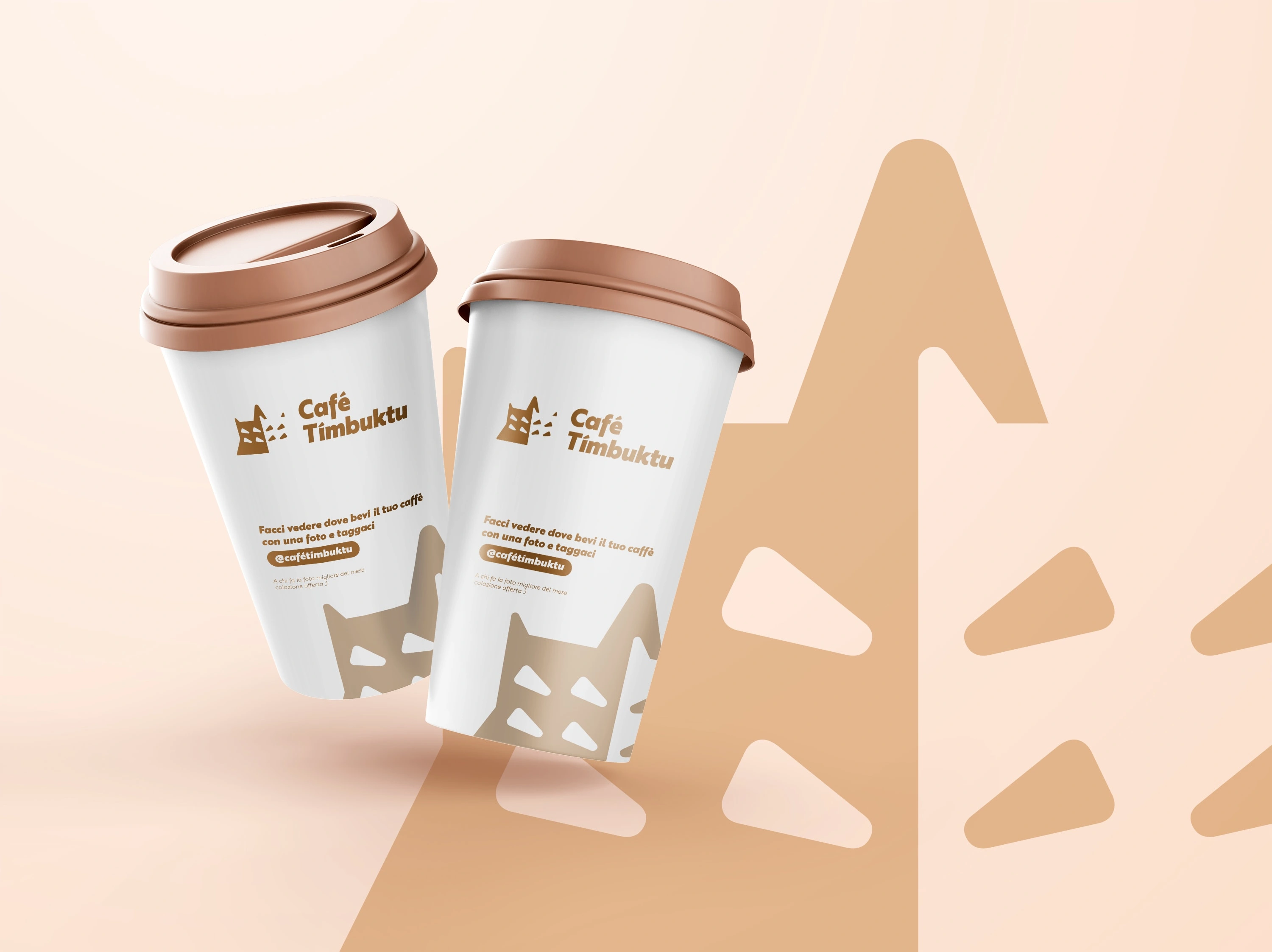 Brand identity assets: Coffee cups