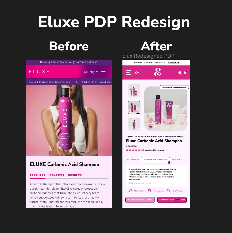 Eluxe PDP Redesign