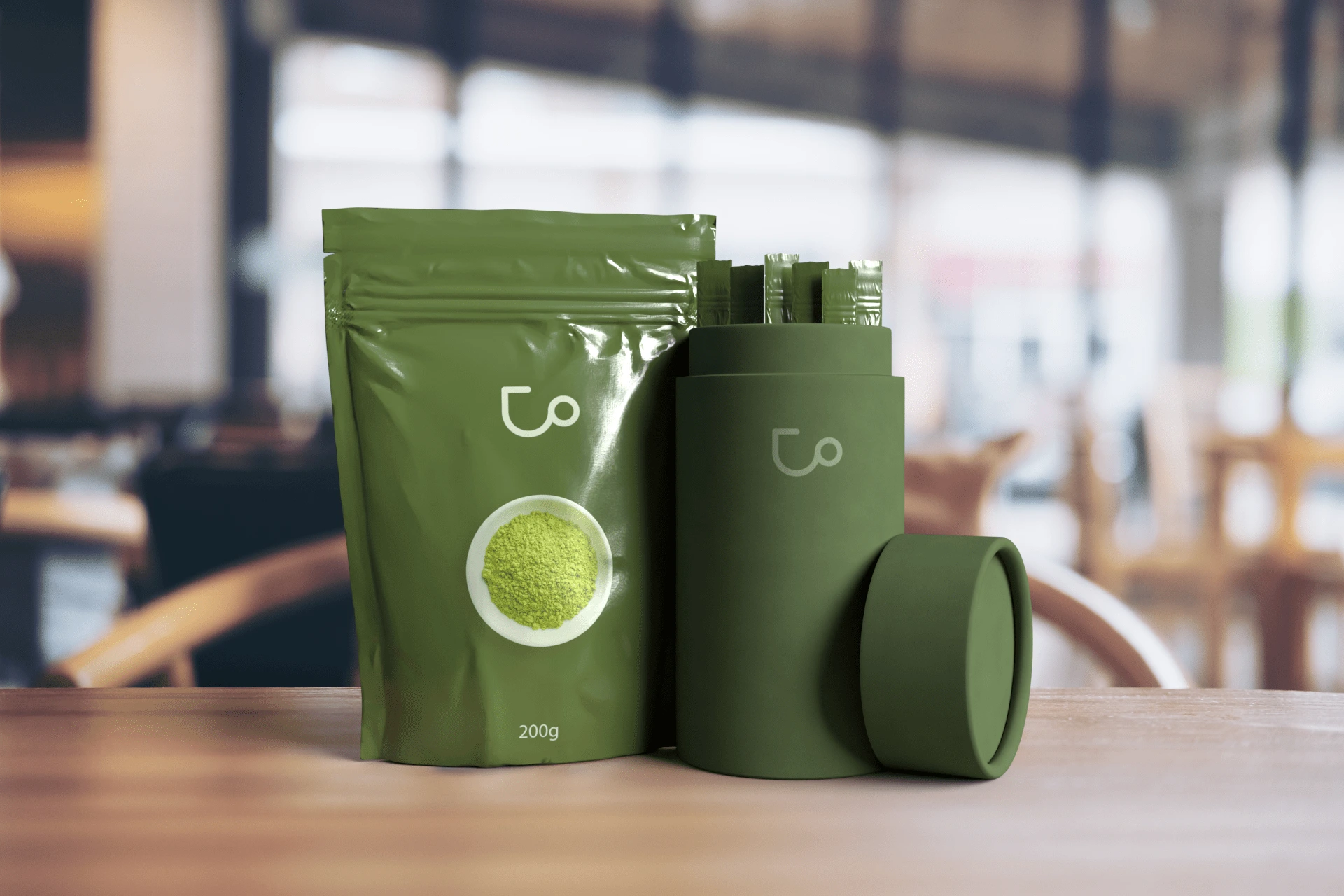 Another rendering of the two products in a different environment. This shows the flexibility of this method compared to actual product photography.