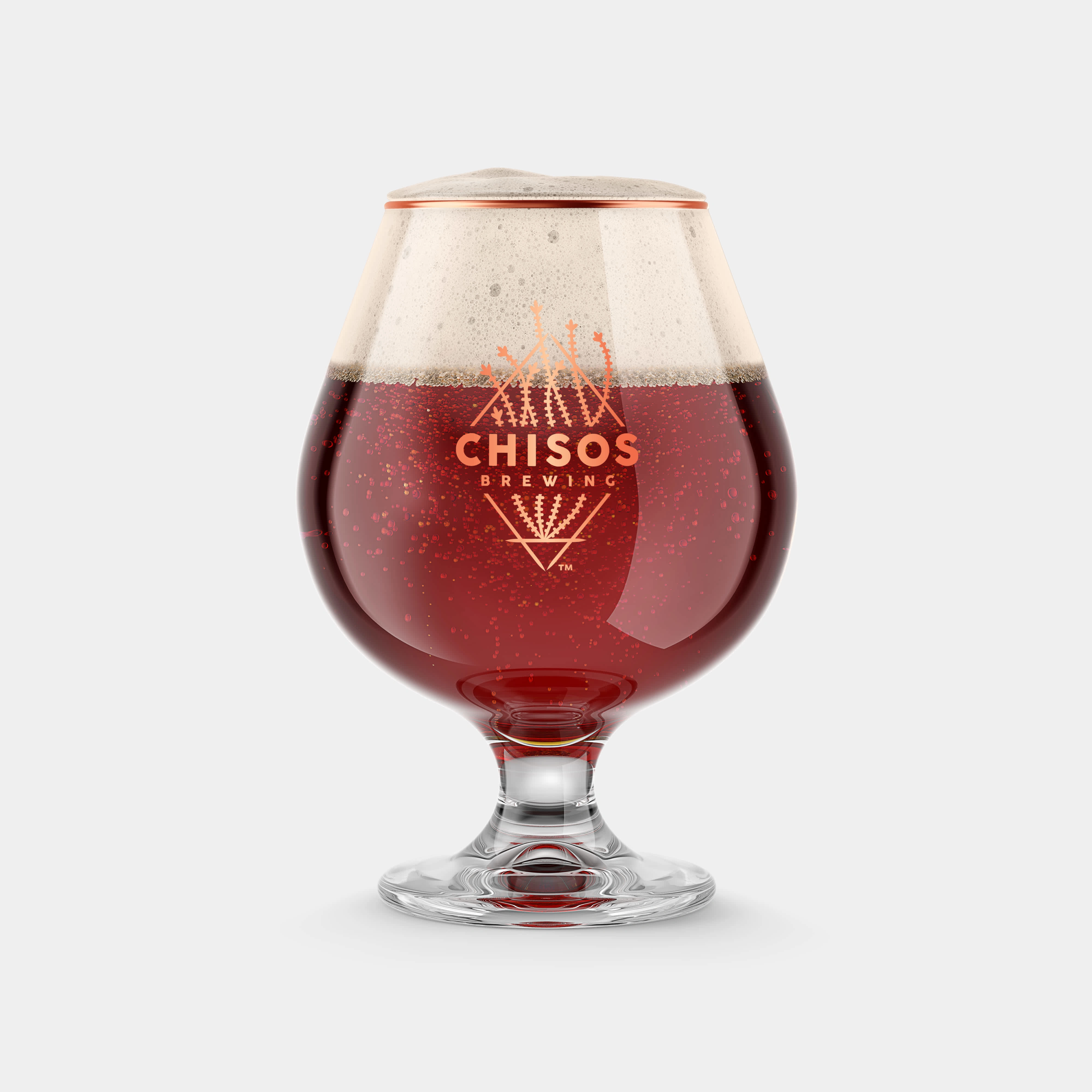 Chisos Brewing: Taproom Metallic Foil Beer Goblet