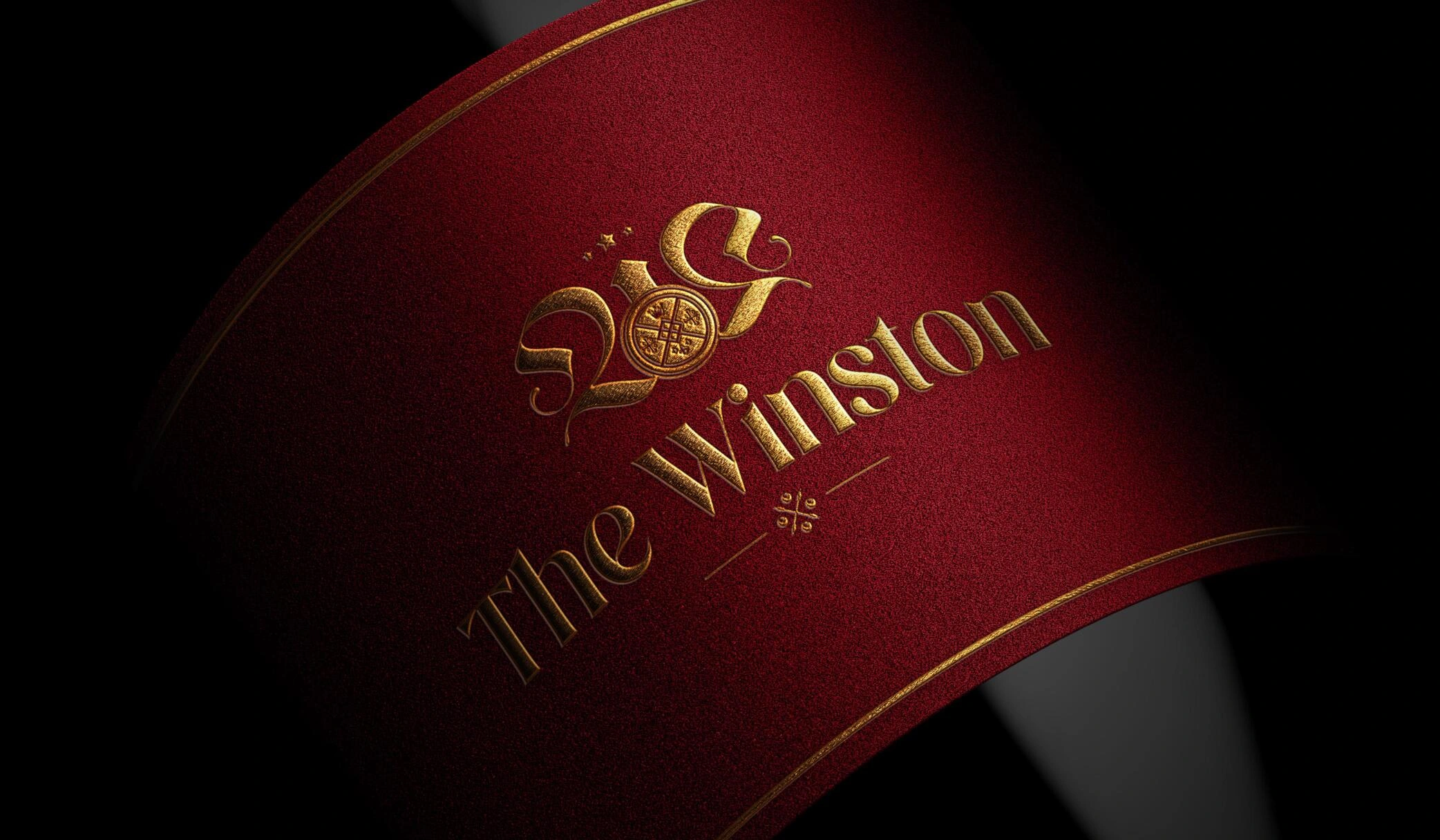 The logo on a wine bottle, to show how the elegant feel and luxury can be associated with the brand.