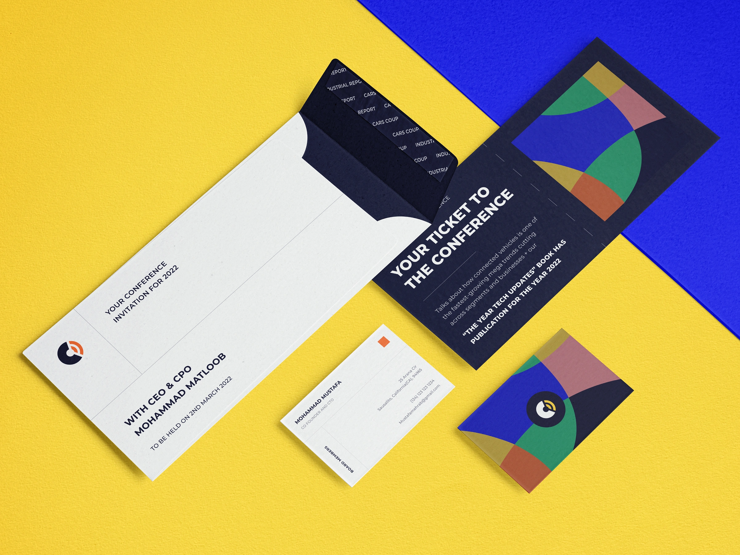 Envelop, Conference Invitation card & Business card design for Carscoup