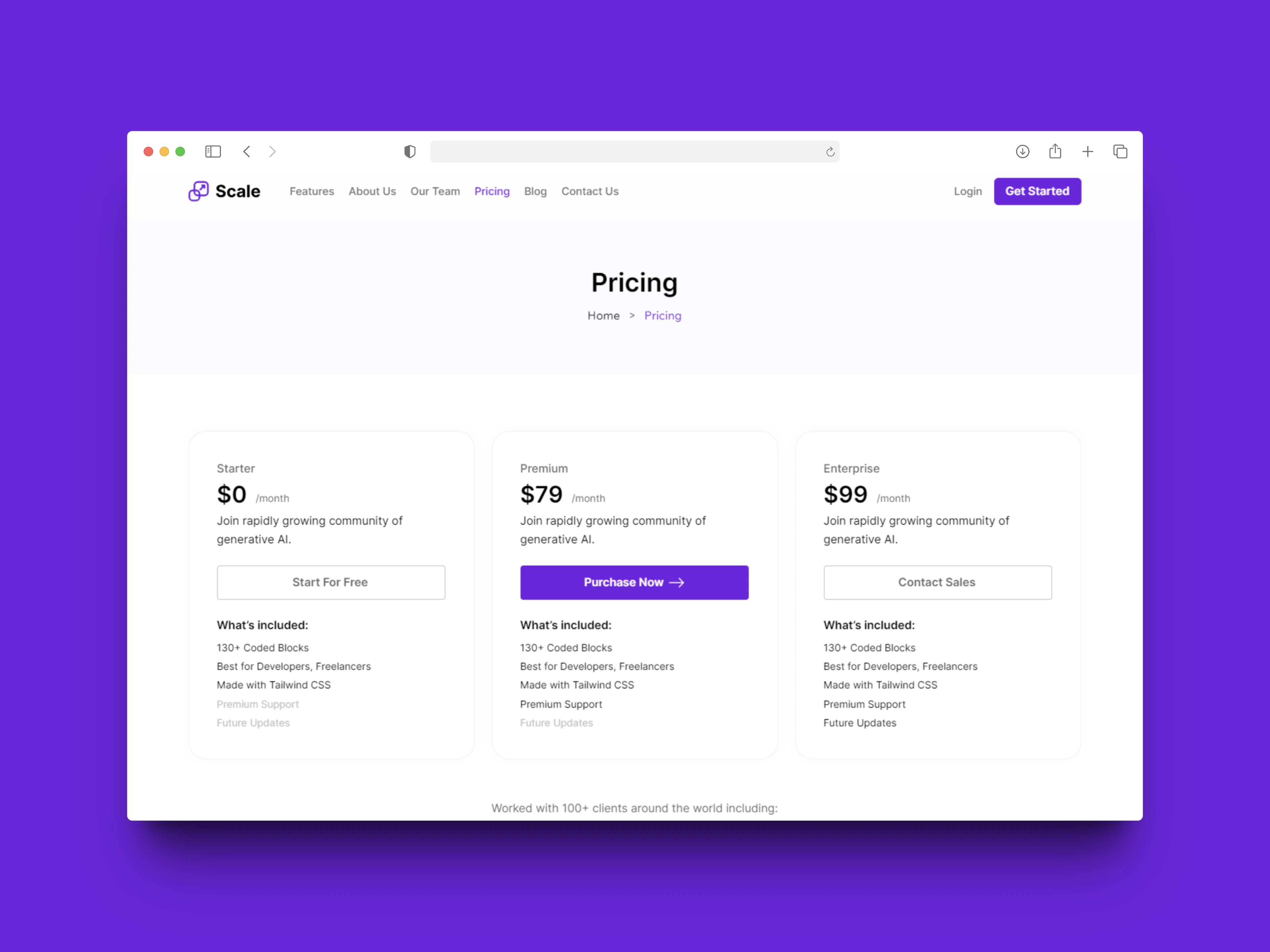 Pricing Page