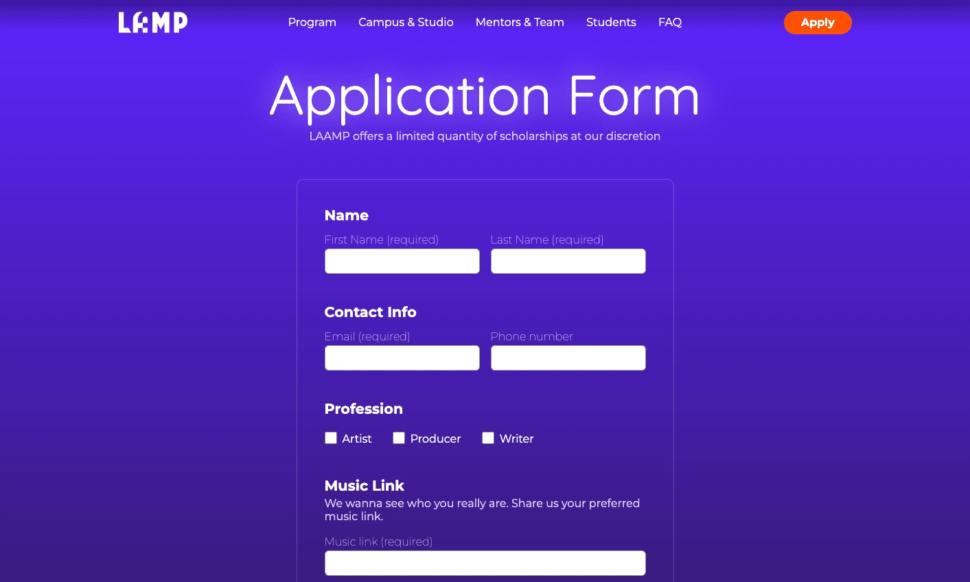 Application Form