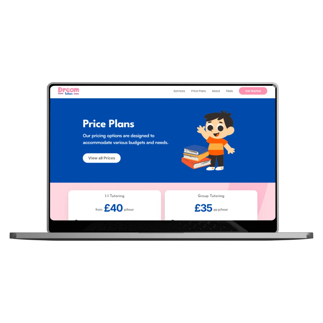 Price Plans Landing Page