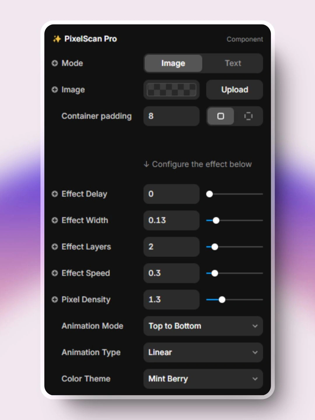 Property controls in Framer's editor