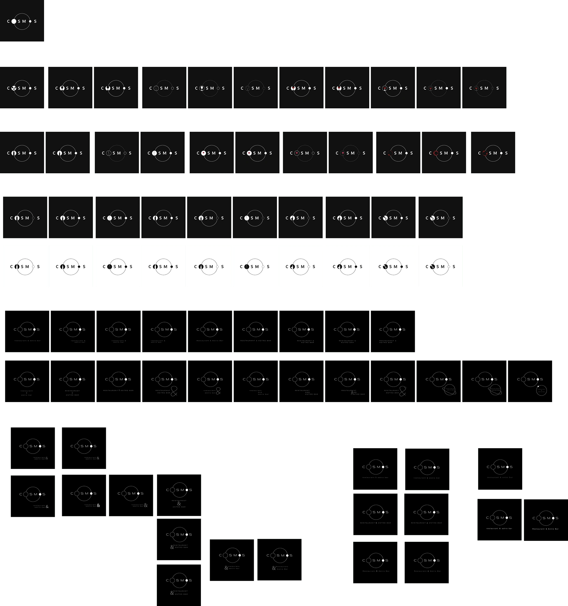 Some drafts - logo's creative process