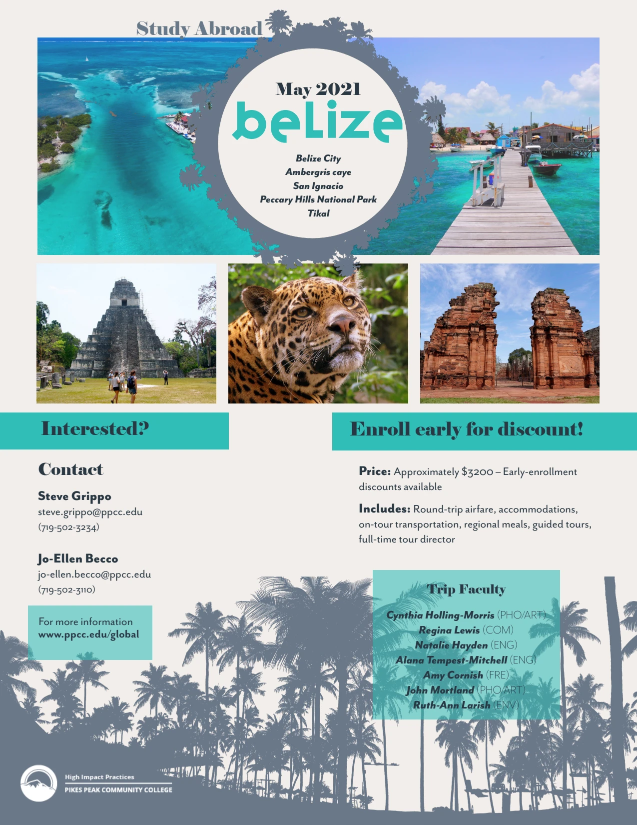 I created a mood board of various images of Belize to give myself certain colors and the best Images to use (open use). 