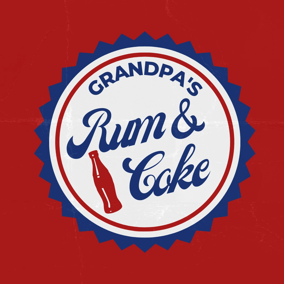 I made this logo for a gift, Grandpa's Rum and Coke.