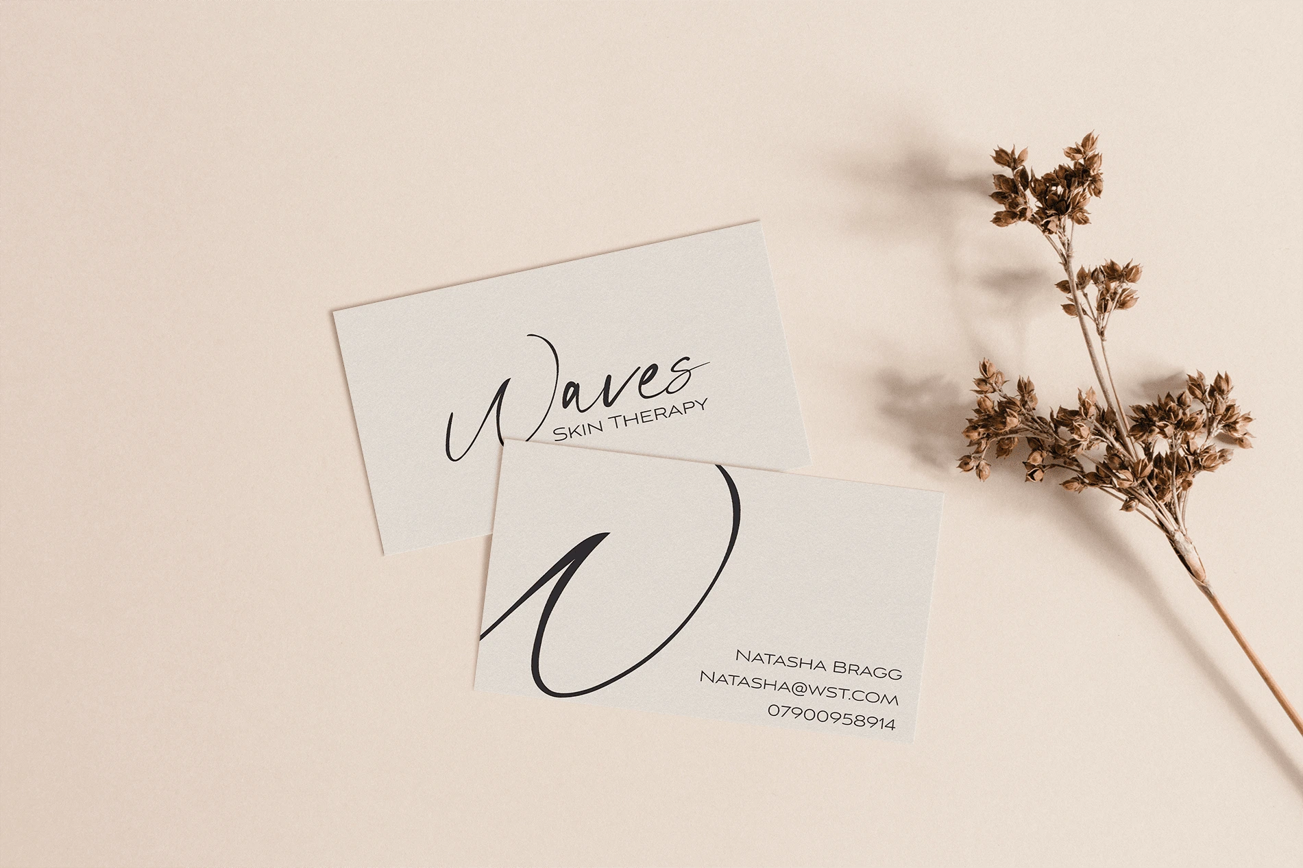 Waves Skin Therapy - Business card design 2 