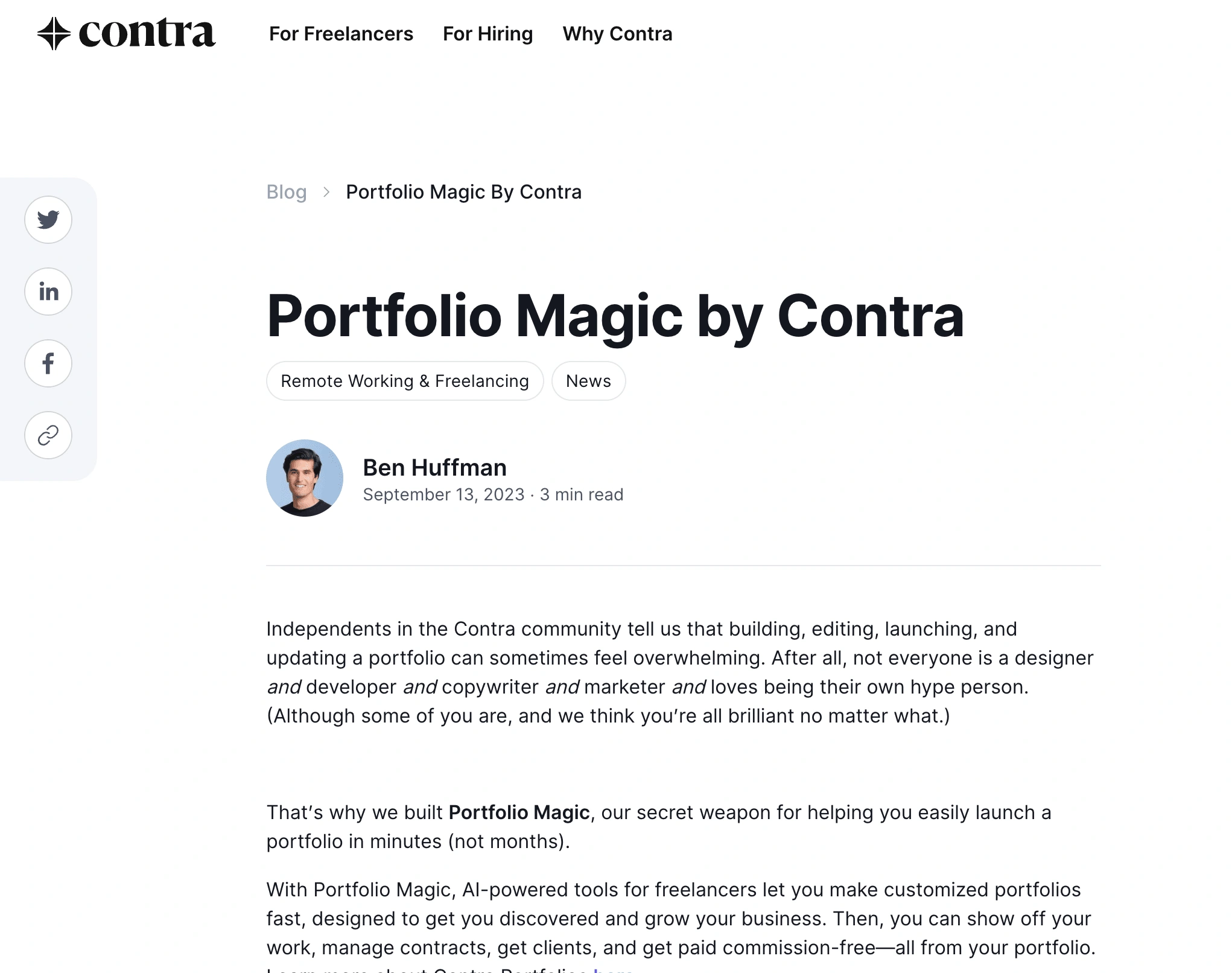 Portfolio Magic blog post 