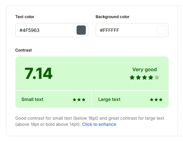 Text Contrast Ratio