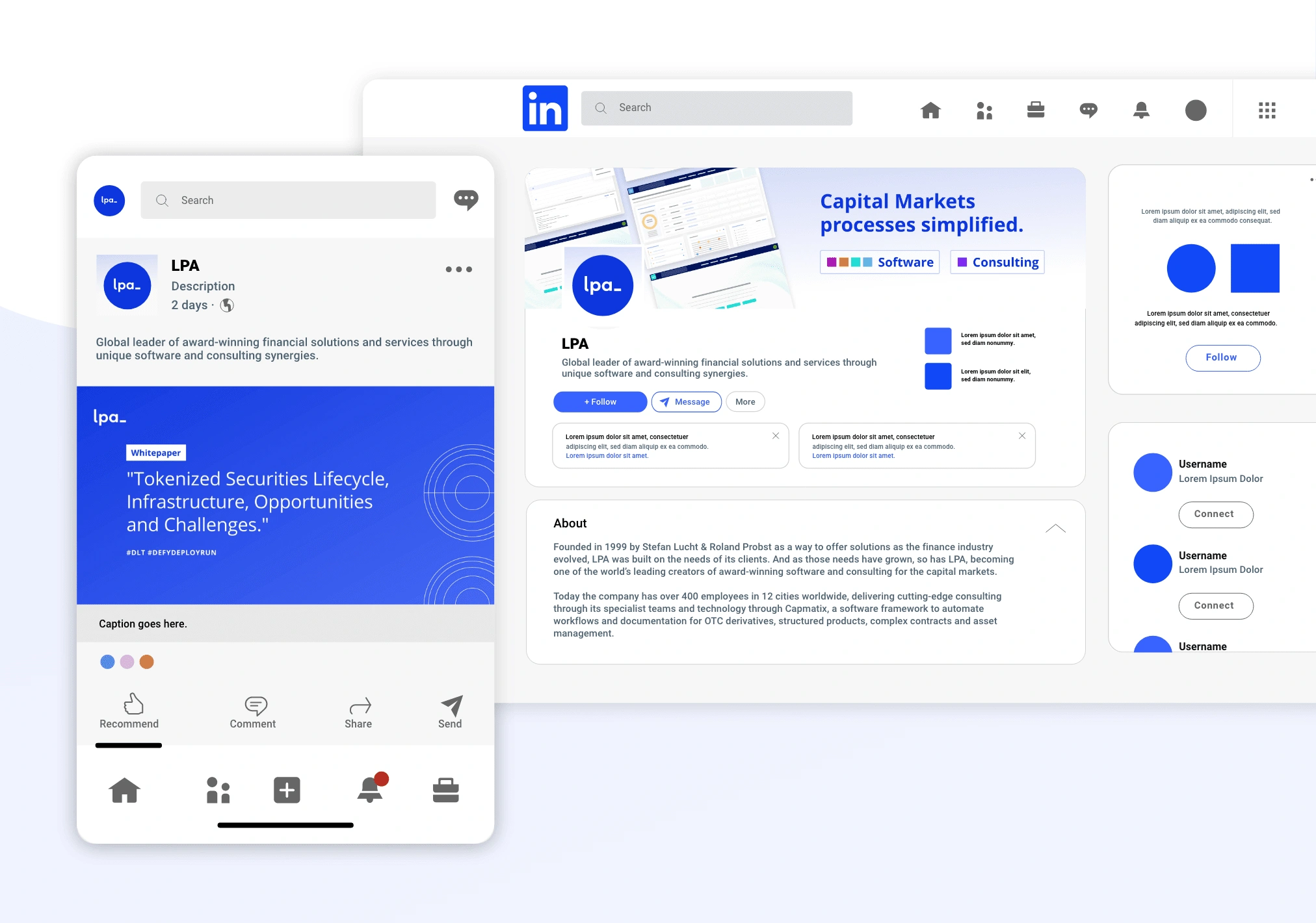 Example Social Content Designs for LinkedIn