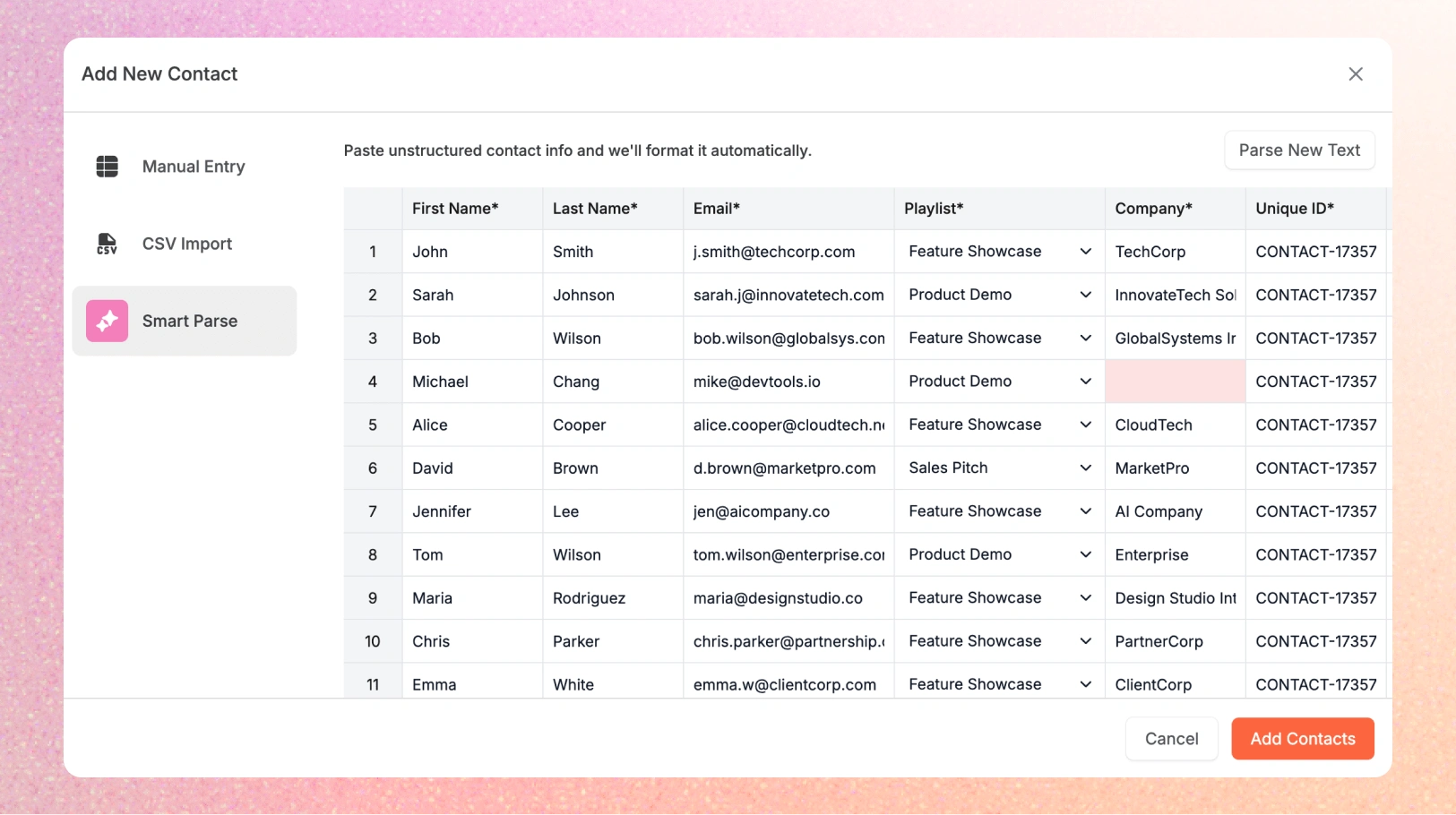 Offering scale with growing prospect lists