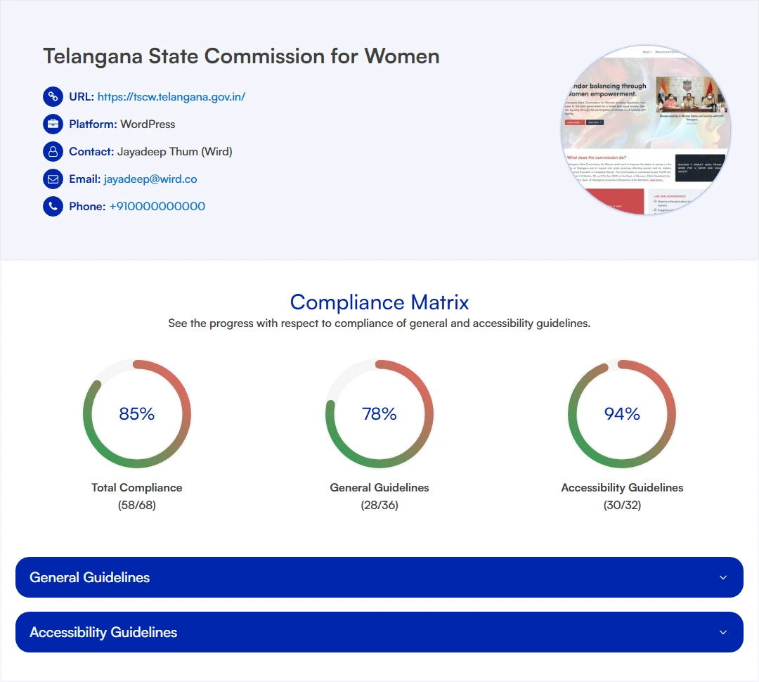 Self-assessment Tool for Developers and Vendors