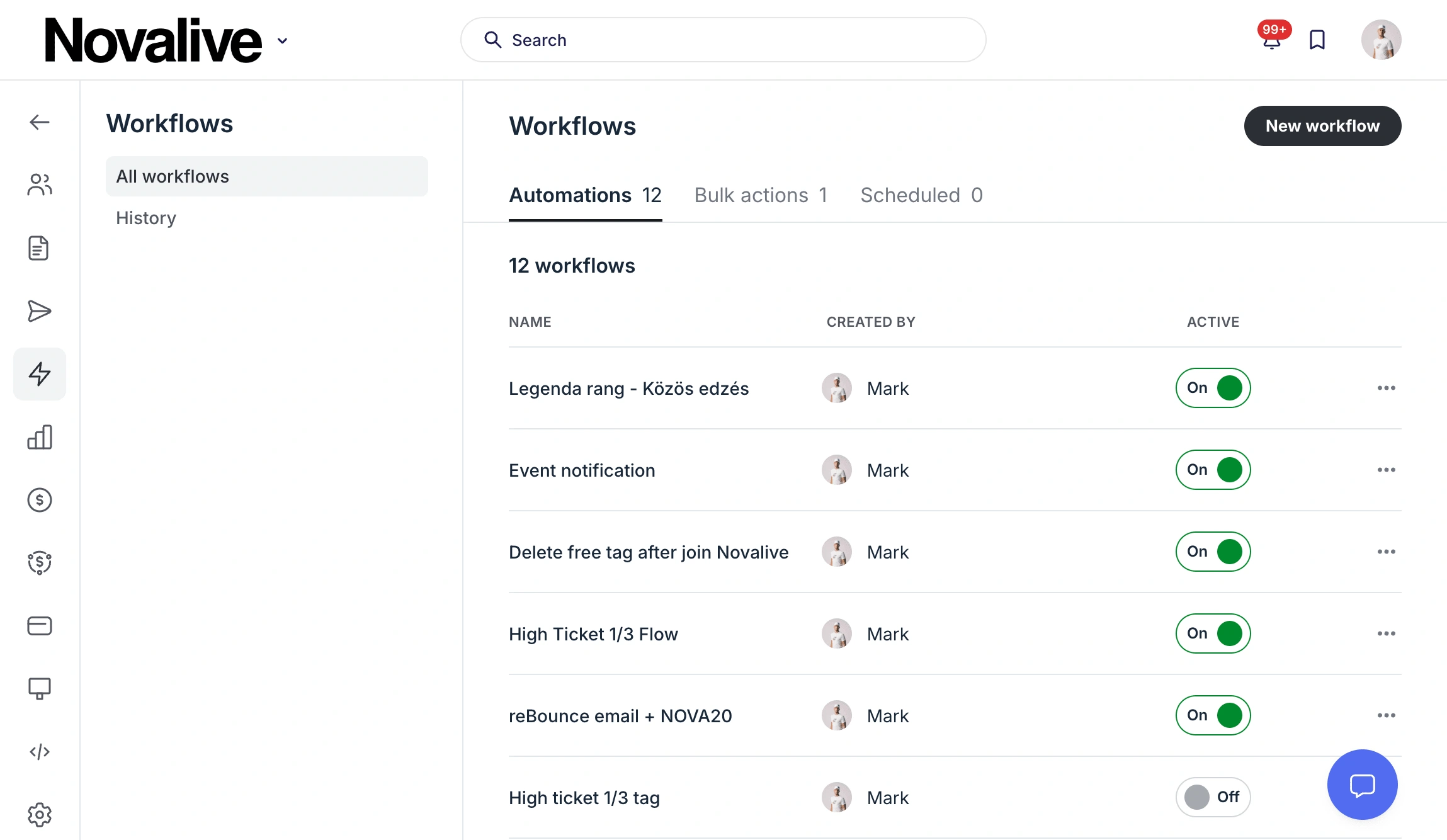 Automations and bulk actions for the easier and faster communication with customer. There are also workflows that provide better payment experience and longer customer lifetime value.