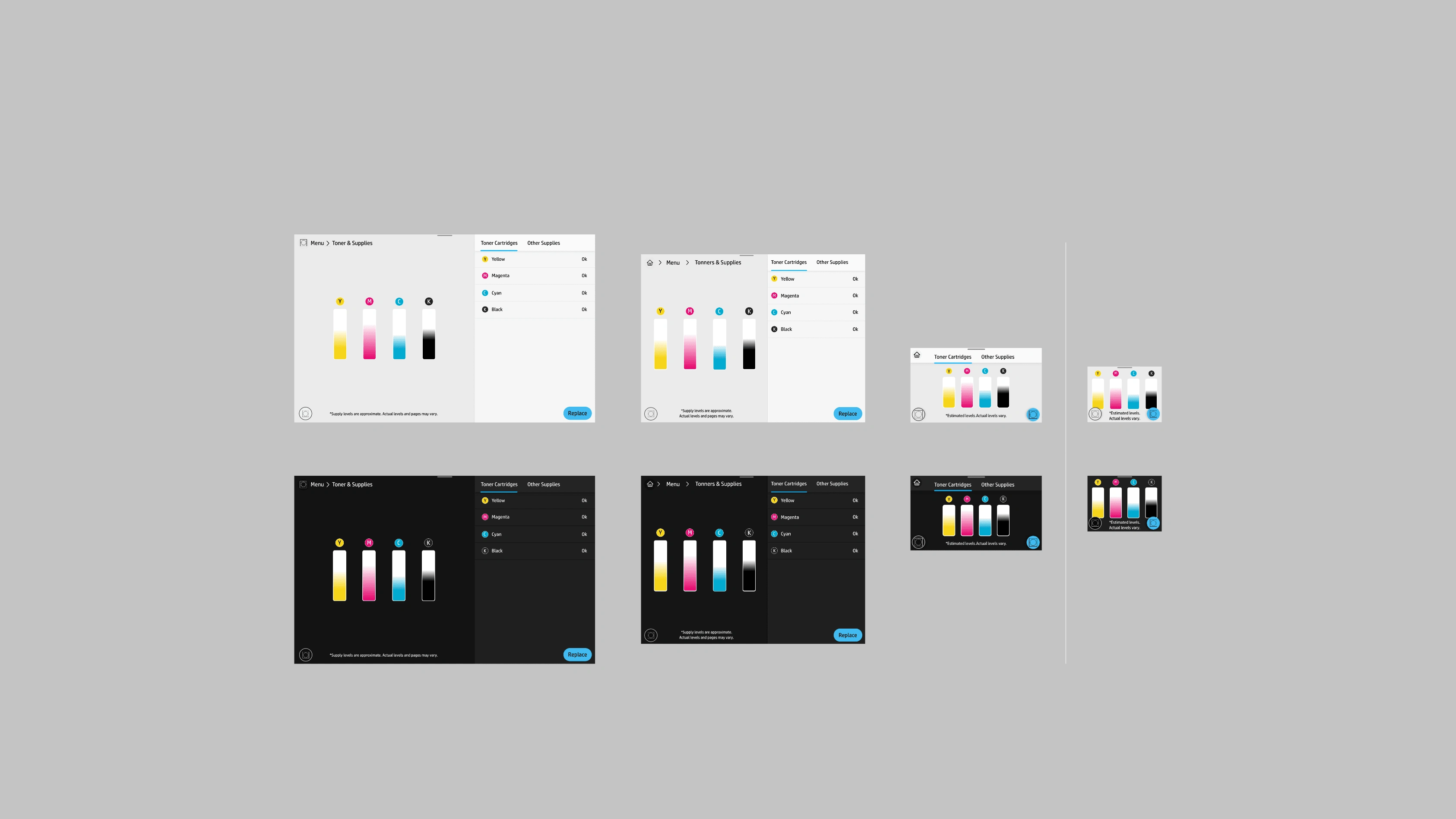 Some examples of the use of the components in different screen sizes.

 