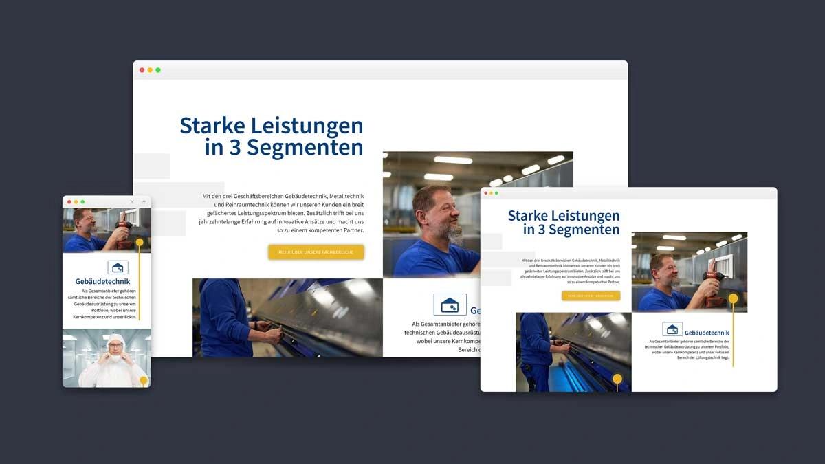 Denise von immer weither had already created a web design for SLA and asked me to implement the header, footer and home page in Elementor. As always, there is no standard solution with Denise, but always fresh, creative ideas - which require special care with mobile optimization: Here at SLA, this included headline animations and a layout with image, text and an element connecting the two, which need to scale together at different screen sizes to maintain their appearance.