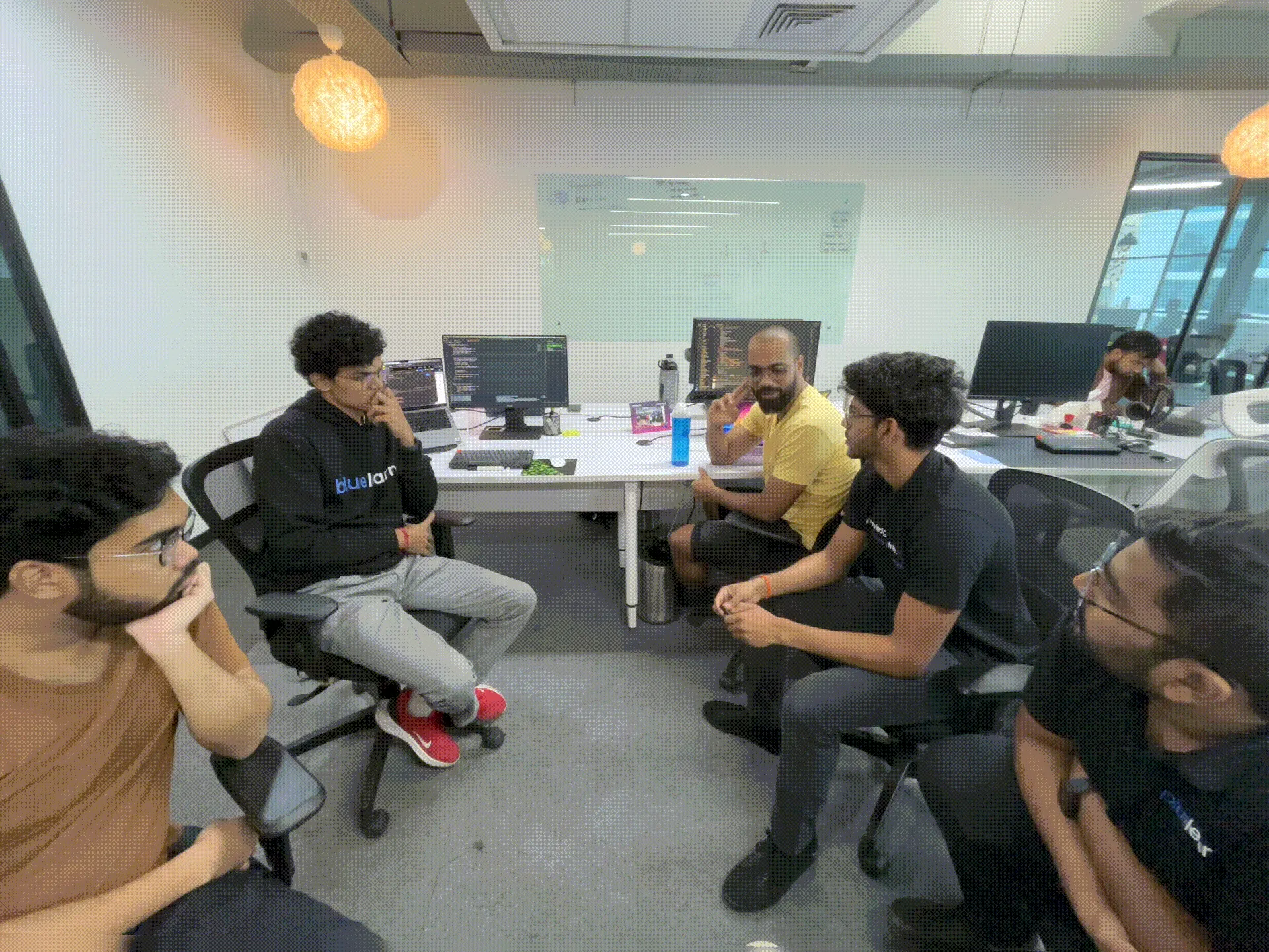 Me and Rohan(PM) sharing the idea with our tech team to get their ideas