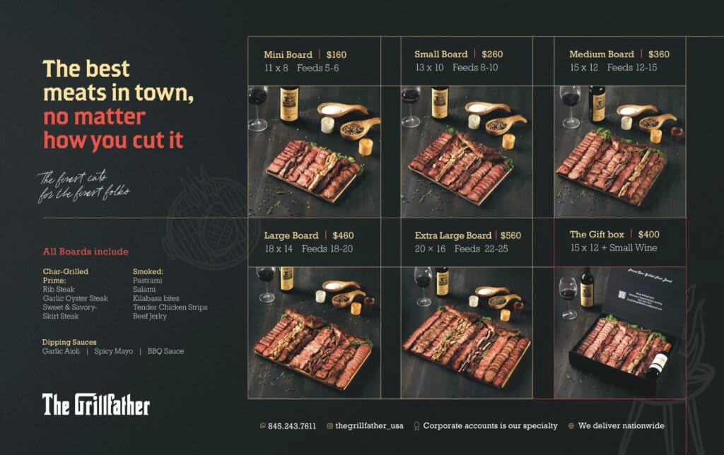 Brochure for a meat board company. 