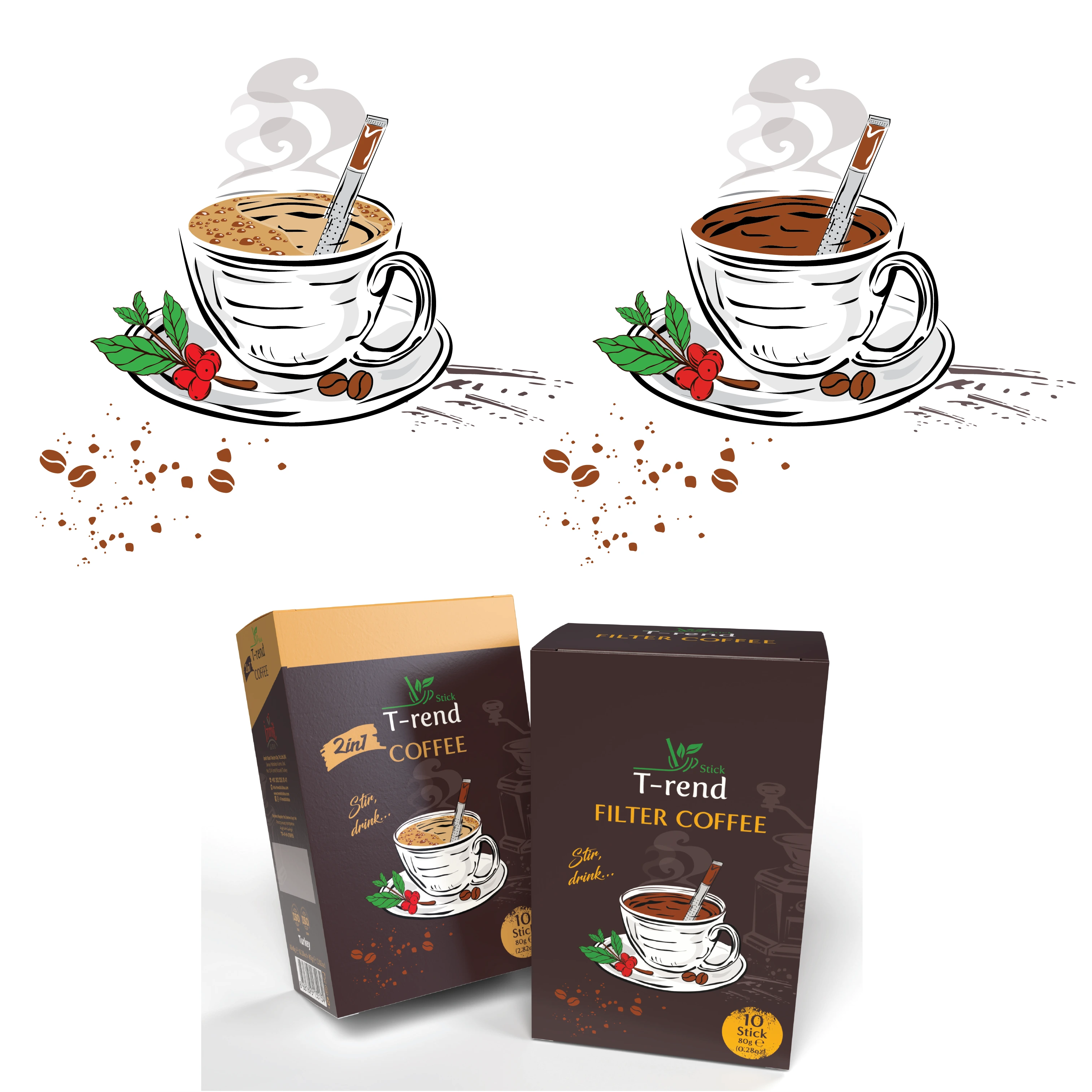 Vector Illustration For the Coffee Brand