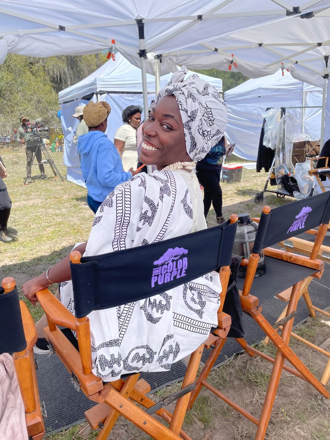 Aba Arthur on The Color Purple set