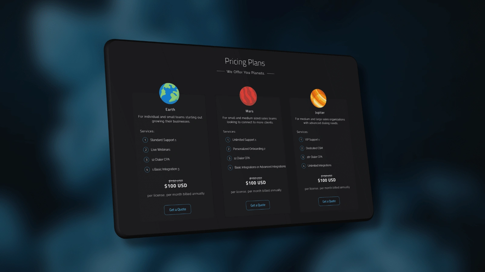 Pricing Plans Section