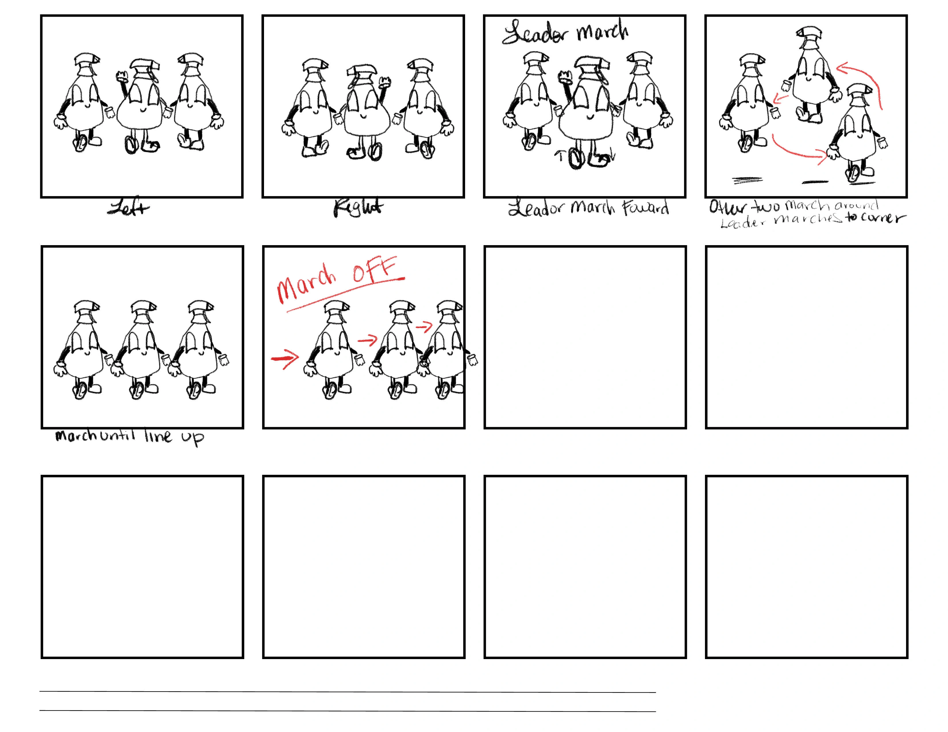 Storyboard for follow the leader